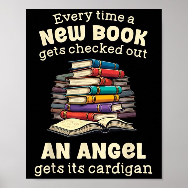 Poster Citação engraçada de bibliotecário para nerd de bi (Frente)