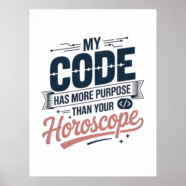 Poster Citação Engraçada de Codificação AI Programador De (Frente)