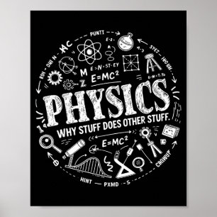 Poster Citação engraçada de Física para amantes de Ciênci