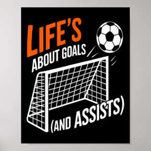 Poster Citação engraçada de futebol Metas de vida Motivaç
