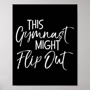 Poster Citação engraçada de ginástica Ckflip Este ginasta