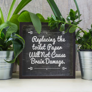 Pôster Citação engraçada de papel higiênico de quadro