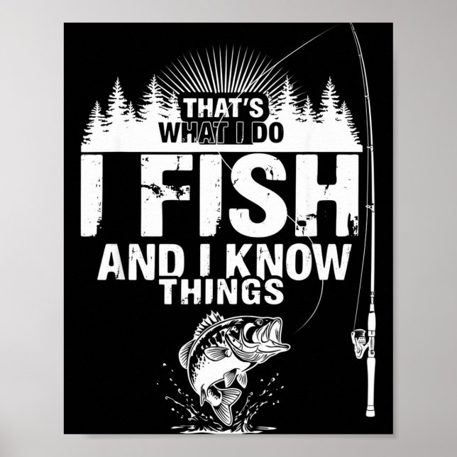 Poster Citação engraçada de peixe, é isso que peixes sabe (Frente)