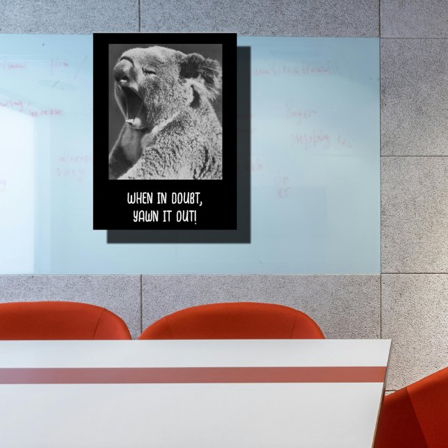 Pôster citação engraçada de Yawning Koala (Criador carregado)