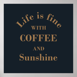 Poster citação engraçada do café