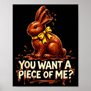 Poster Citação engraçada do dia de Páscoa você quer um pe