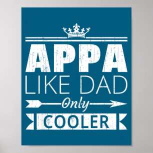 Poster Citação engraçada do Dia dos Pais do Appa Cooler c