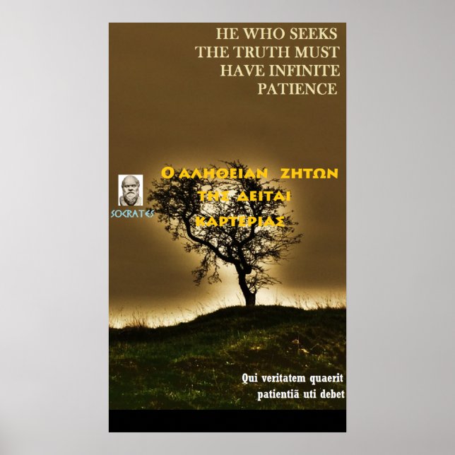 Poster Citação famosa dos Sócrates - Precisa de paciência (Frente)