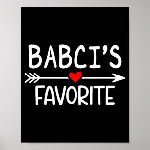 Poster Citação favorita de Babci para mulheres homens cri