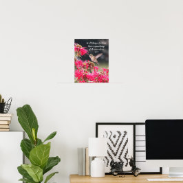 Poster Citação Filosófica de Aristóteles sobre Beija-flor
