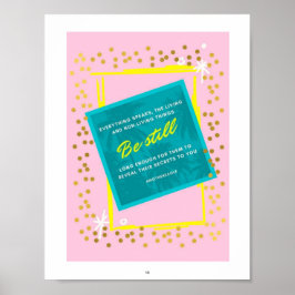 Poster Citação Fique Parado Rosa Verde Arte de parede pôs