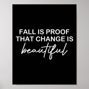 Poster Citação Fofa Inspiradora de Outono para o Dia de A