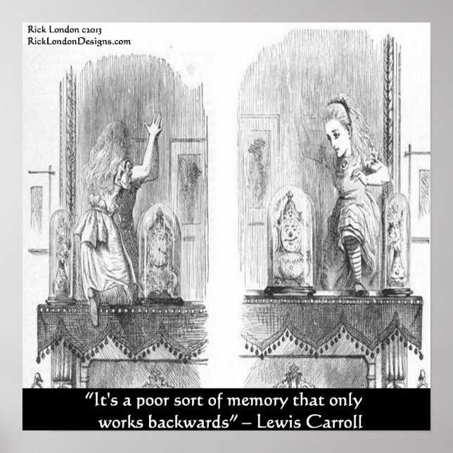 Poster Citação Gráfica e Familiar de Lewis Carroll (Frente)