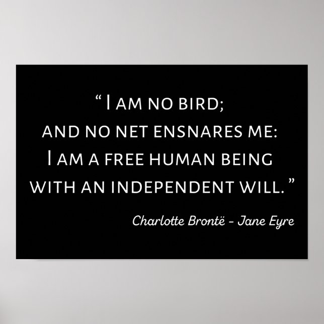 Poster Citação II de Jane Eyre - Estilo Clássico (Frente)