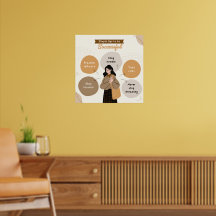 Citação Ilustrativa Inspirativa Boho Beige