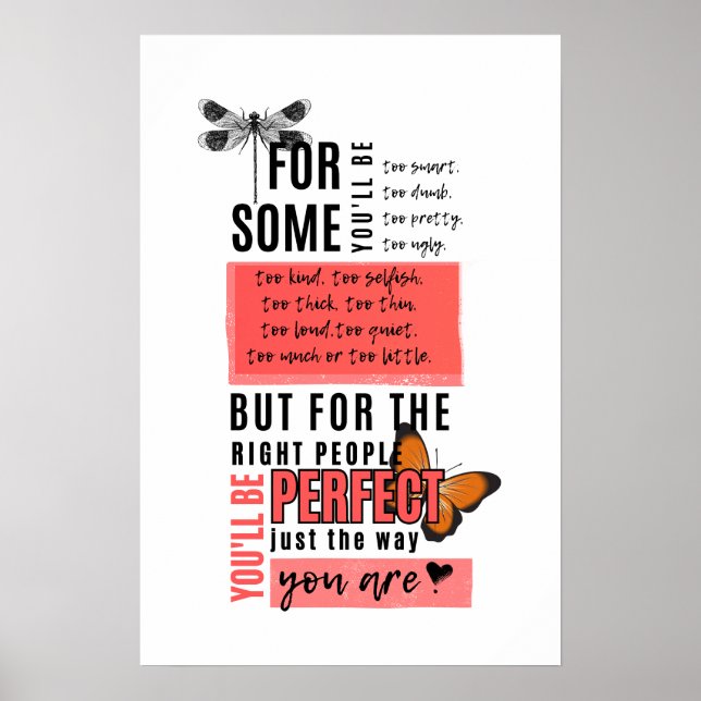 Poster Citação incondicional de amizade de amor e aceitaç (Frente)