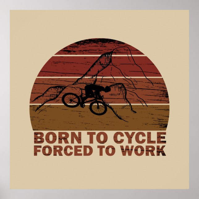 Poster citação inspiradora de ciclismo (Frente)