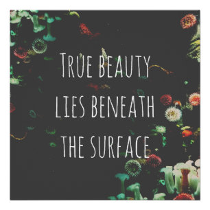 Pôster Citação Inspiradora de Recife de Coral