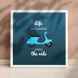 Poster Citação Inspiradora de Vida Azul Ombre