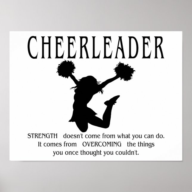 Poster Citação inspiradora do cheerleader (Frente)