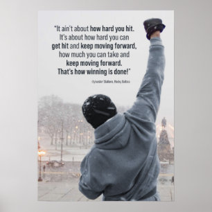 Poster Citação Inspiradora do Filme Rocky Balboa