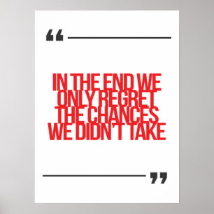 Poster Citação inspiradora e motivacional