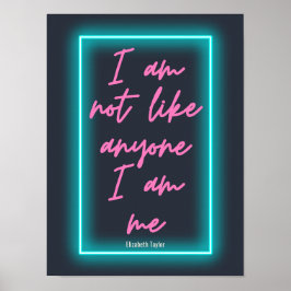 Poster Citação Inspiradora Elizabeth Taylor Self Love