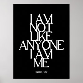 Poster Citação Inspiradora Elizabeth Taylor Self Love