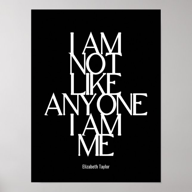 Poster Citação Inspiradora Elizabeth Taylor Self Love (Frente)