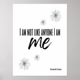 Poster Citação Inspiradora Elizabeth Taylor Self Love