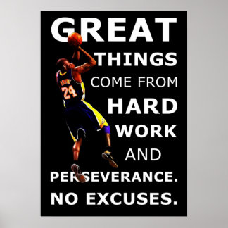 Poster Citação Inspiradora Motivacional do Basquete Espor