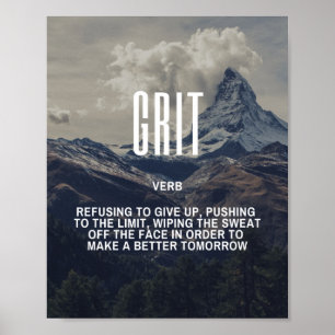 Poster Citação Inspiradora na Grit