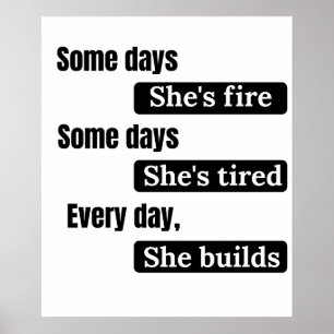 Poster Citação Inspiradora para Mulheres