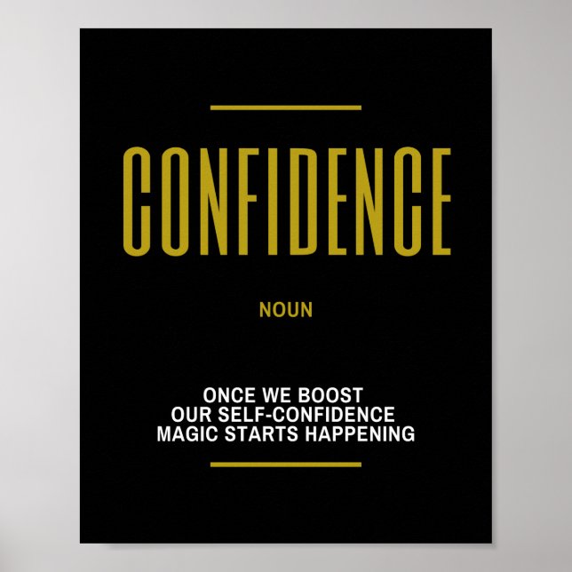 Poster Citação Inspirativa De Confiança Sobre O Êxito (Frente)