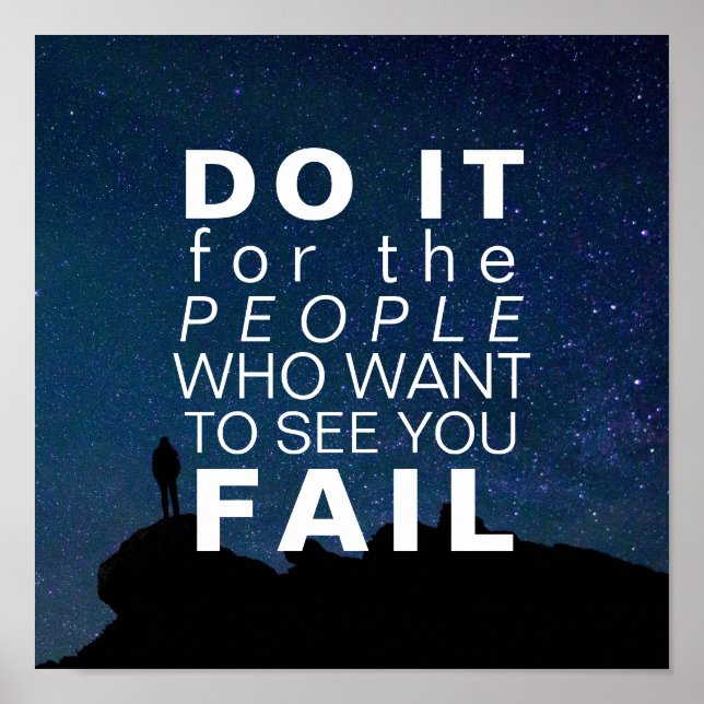 Pôster Citação Inspirativa | Objetivos Motivadores Céu (Frente)