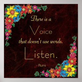 Poster Citação Inspirativa por Rumi