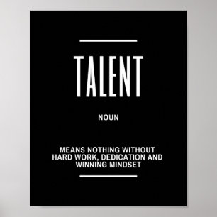 Poster Citação Inspirativa sobre o talento