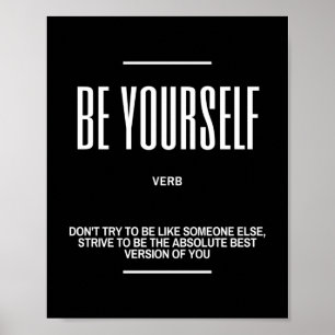 Poster Citação Inspirativa Sobre Ser Você Mesmo