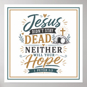Poster Citação Jesus Não Permaneceu Morto Nem Sua Esperan
