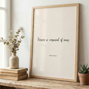 Poster Citação Literária da Autora Emily Dickinson em Let