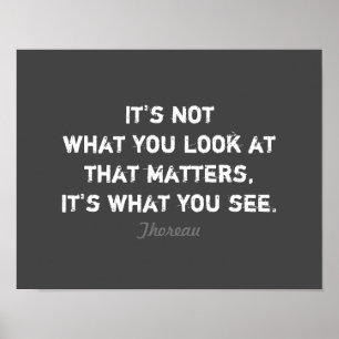 Poster citação literária inspiradora de Thoreau sobre cin