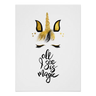 Pôster Citação Mágica do Unicórn