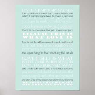 Poster Citação Mandolin do Capitão Corelli