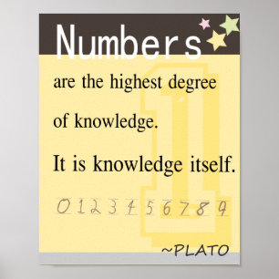 Poster Citação matemática de Platão