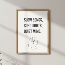 Citação Mínima Calma. Decoração Relaxante de Quart