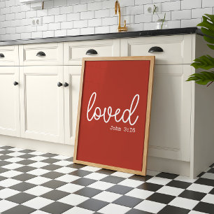 Poster Citação minimalista de fé Amor Rústico