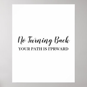 Poster Citação Moderna Positiva e Motivadora Não Olhe par