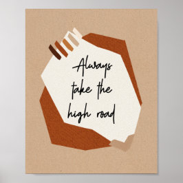 Poster Citação Motivacional Abstrato Moderno Boho