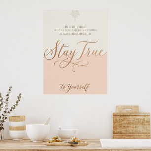 Poster Citação Motivacional Bege e Rosa – Minimalista