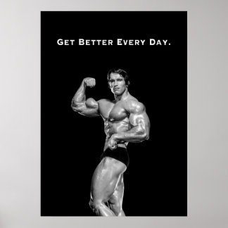 Poster Citação Motivacional de Arnold Schwarzenegger